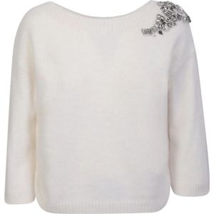 Liu Jo, Dames, Truien, Wit, Maat: S Wol,