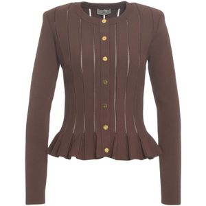 Elisabetta Franchi, Dames, Truien, Bruin, Maat: L