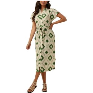 Object - S/S Long Dress - Zand - Katoen