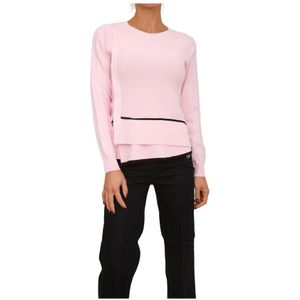 Liu Jo, Dames, Truien, Roze, Maat: S Viscose,