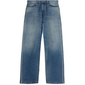 Palm Angels, Heren, Jeans, Blauw, Maat: W33 Denim,