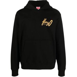 Kenzo, Heren, Sweatshirts & Hoodies, Zwart, Maat: M Katoen,