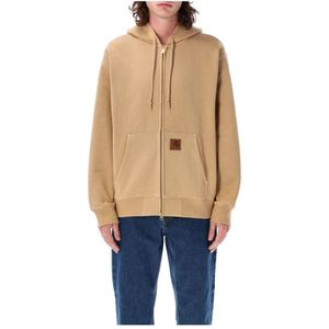 Carhartt Wip - Hooded Sweat Jacket - Bruin - Katoen/Polyester
