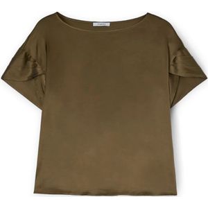 Motivi, Dames, Blouses & Shirts, Groen, Maat: XS Satijn,