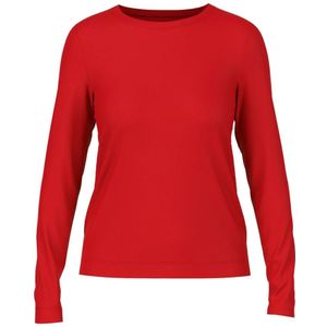Marc Cain - Geribbeld Shirt - Rood - Dames - Longsleeve