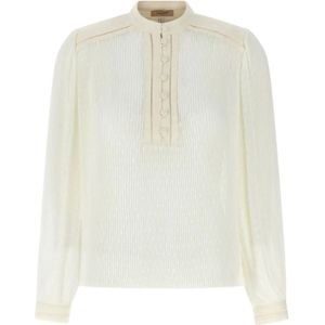 Twinset, Dames, Blouses & Shirts, Wit, Maat: XS Poliester,