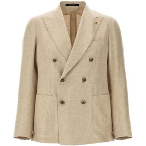Tagliatore, Heren, Jassen, Beige, Maat: M Zijde,
