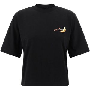 Off White, Dames, Tops, Zwart, Maat: S Katoen,