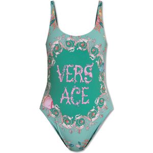 Versace, Dames, Badkleding, Groen, Maat: S Leer,