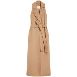 Max Mara, Dames, Mantels, Bruin, Maat: 2XS Wol,