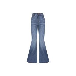 Chloé Blauwe Flared Jeans voor Dames , Blue , Dames , Maat: W30