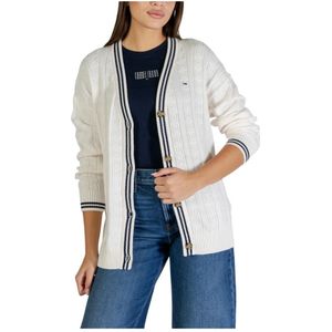 Tommy Jeans, Dames, Truien, Beige, Maat: XS Katoen,