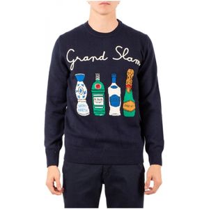 Saint Barth, Heren, Truien, Blauw, Maat: L Wol,