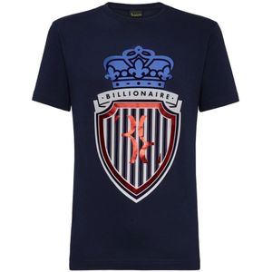 Billionaire, Heren, Tops, Blauw, Maat: XS