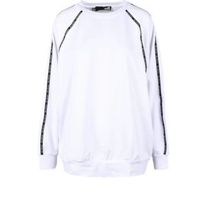 Love Moschino, Dames, Sweatshirts & Hoodies, Wit, Maat: L Katoen,