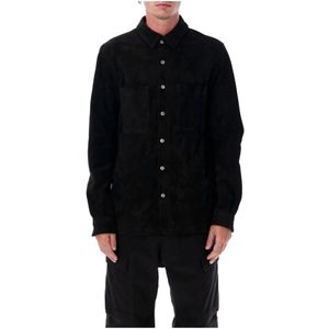 Rick Owens, Heren, Jassen, Zwart, Maat: L Suède,