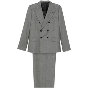 Reveres 1949, Heren, Pakken, Grijs, Maat: XL Wol,