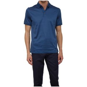 Corneliani, Heren, Tops, Blauw, Maat: 4XL Katoen,