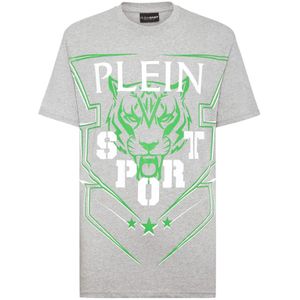 Plein Sport, Heren, Tops, Grijs, Maat: L