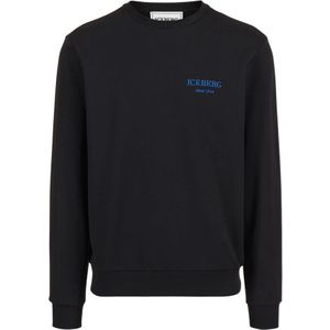 Iceberg, Heren, Sweatshirts & Hoodies, Zwart, Maat: M Katoen,