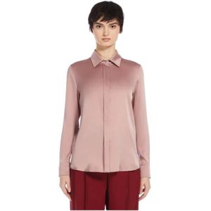 Max Mara, Dames, Blouses & Shirts, Roze, Maat: M Zijde,