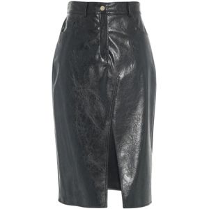 Liu Jo, Dames, Rokken, Zwart, Maat: L Leer,