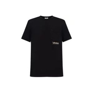 Woolrich T-shirt met logo , Black , Heren , Maat: 2XL