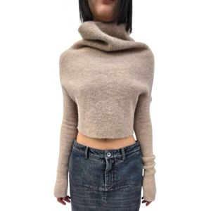 Rick Owens, Dames, Truien, Beige, Maat: L Wol,