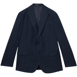 Brooks Brothers, Heren, Jassen, Blauw, Maat: L Wol,