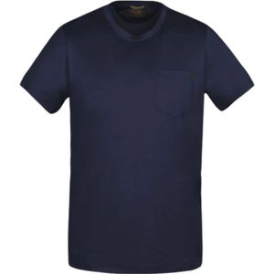 Moorer, Heren, Tops, Blauw, Maat: 3XL Zijde,