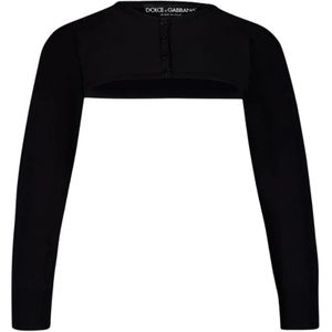 Dolce & Gabbana, Dames, Truien, Zwart, Maat: S Viscose,
