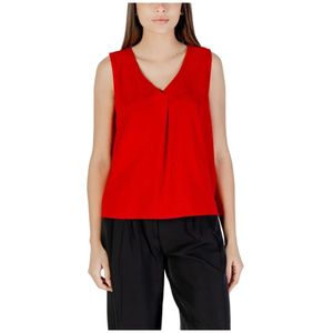 Only - Mouwloze Top - Rood - 100% Polyester