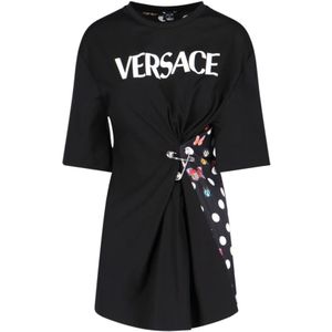 Versace, Dames, Jurken, Veelkleurig, Maat: XS Katoen,
