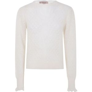 Twinset, Dames, Truien, Wit, Maat: S Mohair,