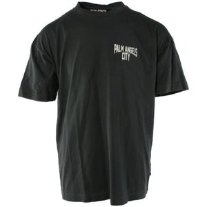 Palm Angels, Heren, Tops, Grijs, Maat: S Katoen,