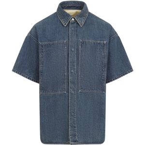 Jil Sander, Heren, Overhemden, Blauw, Maat: L Katoen,