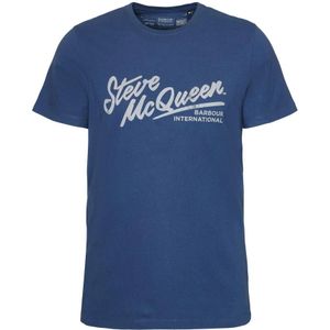 Barbour, Heren, Tops, Blauw, Maat: M Katoen,