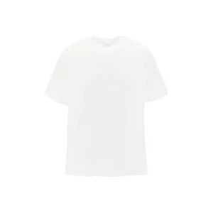 Burberry Geborduurde EKD Oversized T-shirt , White , Heren , Maat: XL