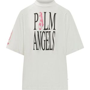 Palm Angels, Dames, Tops, Beige, Maat: S Lame,