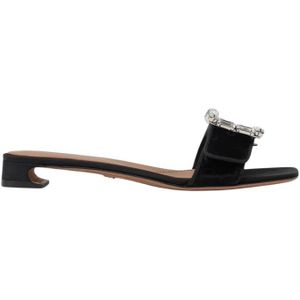 Dolce & Gabbana, Dames, Schoenen, Zwart, Maat: 37 EU Velours,