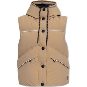 Moncler, Dames, Jassen, Beige, Maat: XS Poliester,