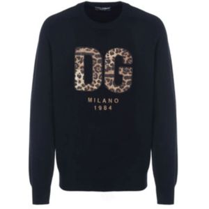 Dolce & Gabbana, Heren, Truien, Zwart, Maat: XL Katoen,
