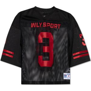 Willy Chavarria, Heren, Tops, Zwart, Maat: S Jersey,