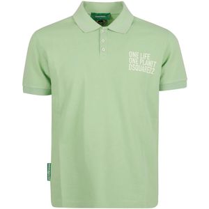 Dsquared2, Heren, Tops, Groen, Maat: M Katoen,
