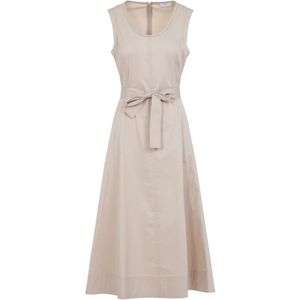 Peserico, Dames, Jurken, Beige, Maat: XS Katoen,