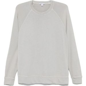 James Perse, Dames, Sweatshirts & Hoodies, Grijs, Maat: S Katoen,