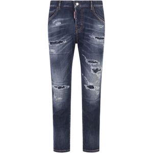 Dsquared2, Dames, Jeans, Blauw, Maat: 3XS Katoen,