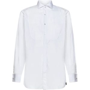 Lardini, Heren, Overhemden, Wit, Maat: 5XL Katoen,