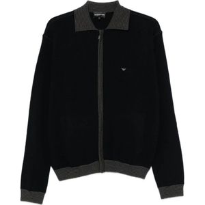 Emporio Armani, Heren, Truien, Blauw, Maat: L Zijde,