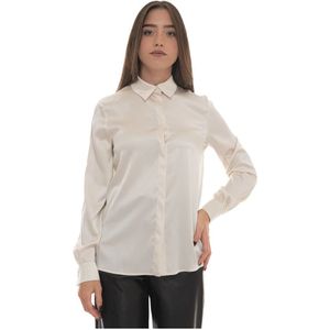 Pennyblack, Dames, Blouses & Shirts, Beige, Maat: XS Zijde,